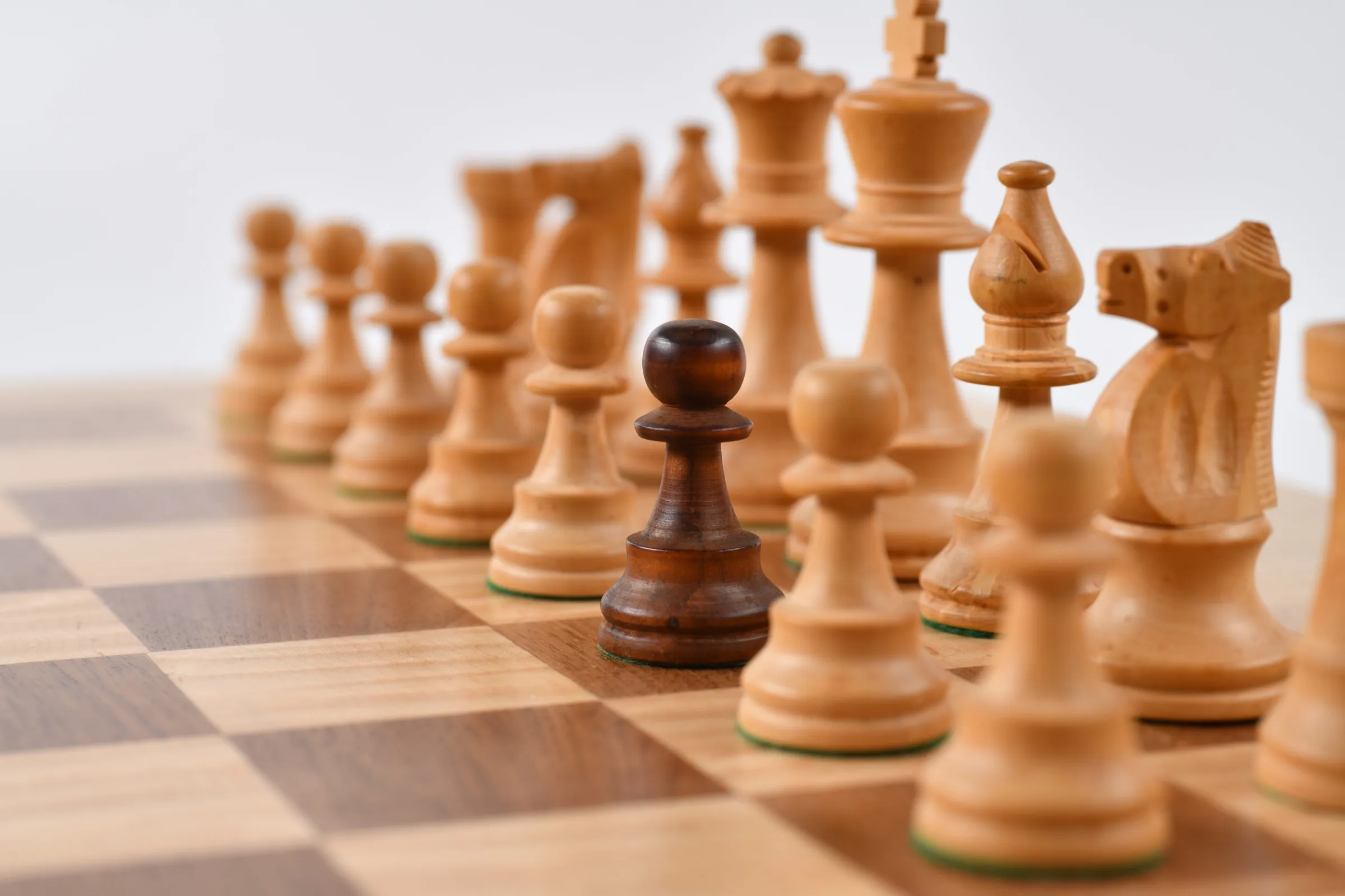 Chess pieces on a board representing financial planning